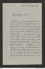 Nachlass Franz Steindachner, Brief von Gustav Schneider (senior) an Franz Steindachner (16.03.1881), Inv.Nr. 461.24, Seite 1
